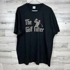 The Golf Father Black Port & Co Shirt Mens Size XL Godfather Movie Fathers Day